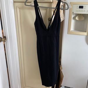 Lulus plunge neck little black dress
